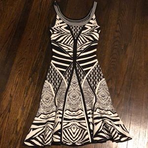 Black and White Midi Dress